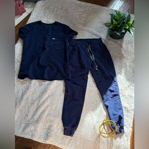 Navy Blue Scrub Set Small Regular pants